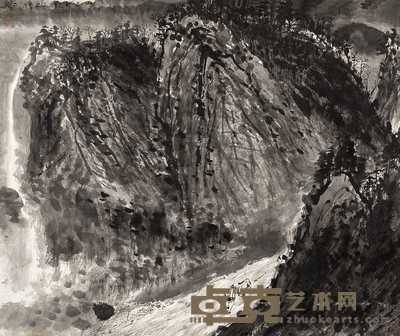 刘二刚 乙丑（1985年）作 山区新貌 镜心 74.5×88.9cm